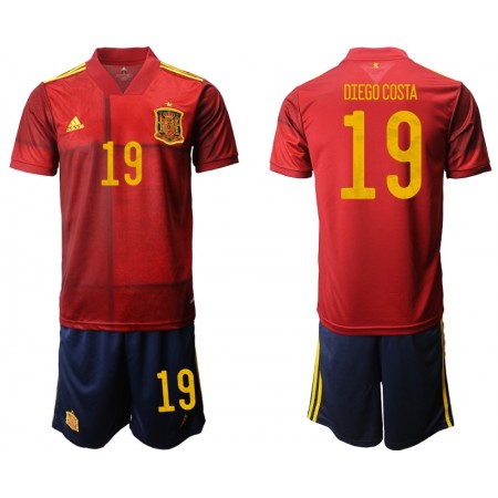 Spanje Diego Costa 19 Kind Thuis Tenue EK 2020